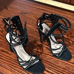 Aldo Black Studded Strappy Heels